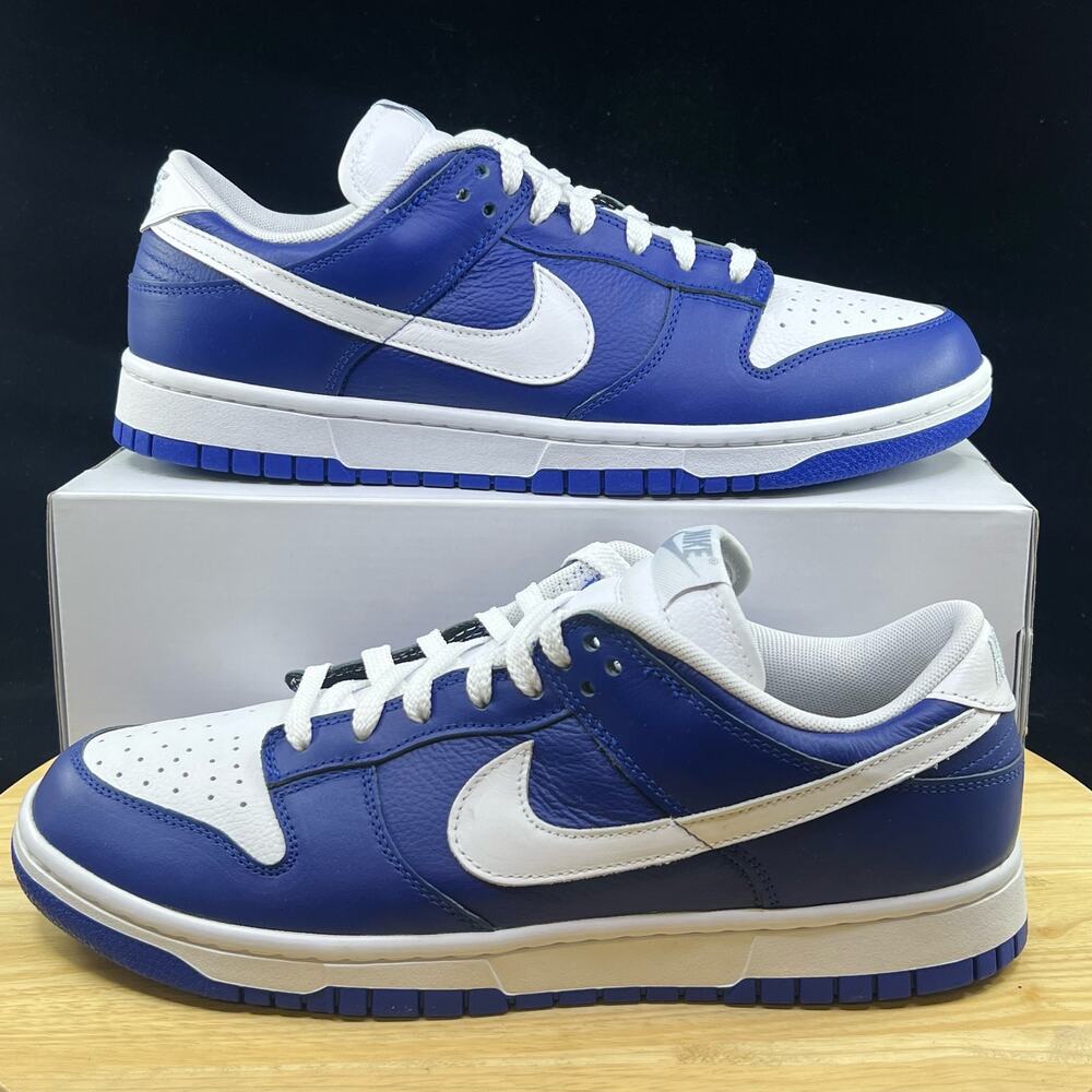 NIKE iD Dunk Low Blue White FV9524 900 Men's Sz 10.5/Women's Size 12